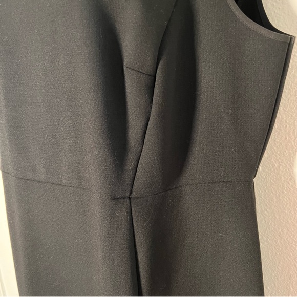 NWT Ann Taylor LOFT Little Black Dress with a back slit, pin tuck sides and zip - Picture 2 of 8